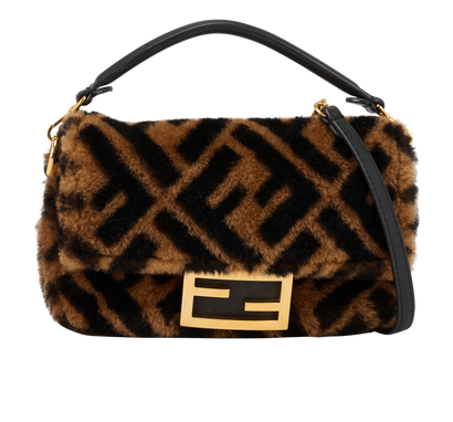 Zucca Baguette, &pound;995, Handbags, Brown, Leather/Shearling, Front view